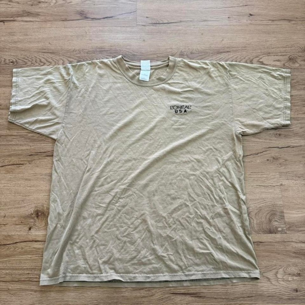 L'oreal USA Tan T-Shirt Size XL